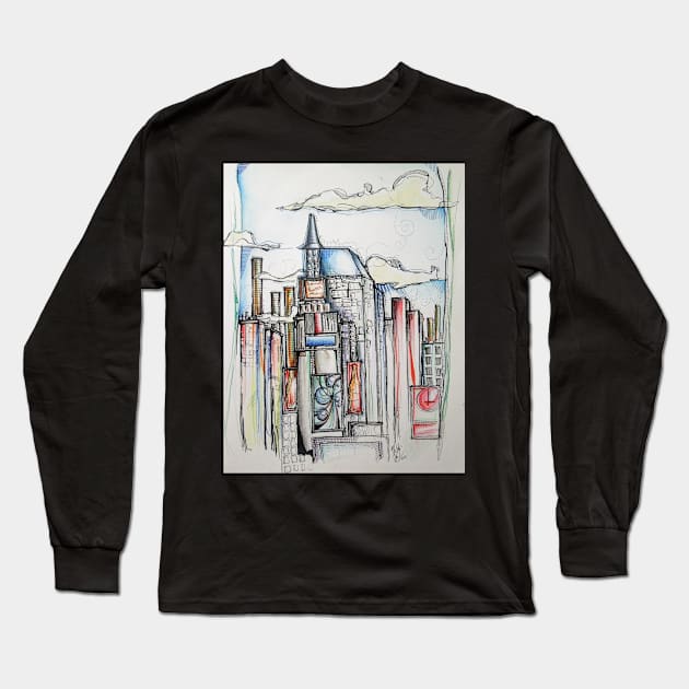 New York Long Sleeve T-Shirt by nikkicischke